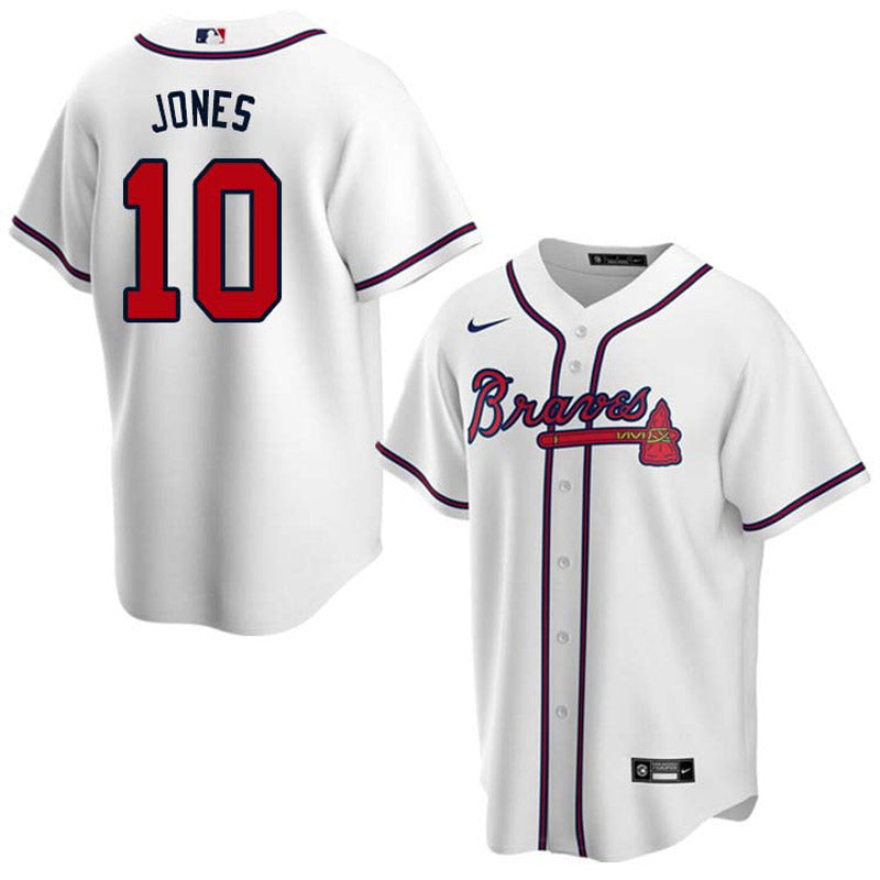 Men's Atlanta Braves Chipper Jones Replica Home Jersey - White